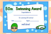 50M Swimming Certificate (Teacher Made) inside Unique Swimming Certificate Template