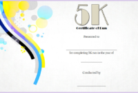 5K Certificate Of Completion Template Free 1 In 2020 throughout Finisher Certificate Template 7 Completion Ideas