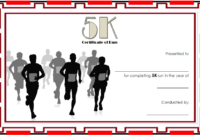 5K Certificate Of Completion Template Free 3 In 2020 inside Fresh 5K Race Certificate Templates