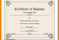 6+ Baptismal Certificate Template | Credit Letter Sample within Best Baptism Certificate Template Word Free