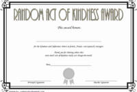 7+ Certificate Of Kindness Free Printable [2020 Ideas] in Kindness Certificate Template 7 New Ideas Free