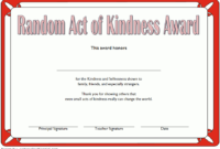 7+ Certificate Of Kindness Free Printable [2020 Ideas] inside Kindness Certificate Template 7 New Ideas Free