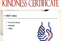 7+ Certificate Of Kindness Free Printable [2020 Ideas] regarding Fresh Kindness Certificate Template 7 New Ideas Free