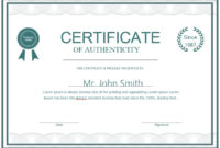 7 Free Sample Authenticity Certificate Templates – Printable intended for Best Authenticity Certificate Templates Free