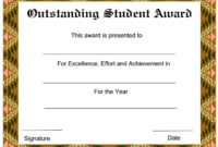 8+ Student Award Certificate Examples – Psd, Ai, Doc within Outstanding Student Leadership Certificate Template Free