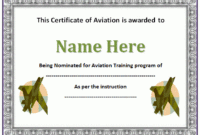9+ Aviation Certificate Templates | Free Printable Word regarding Most Likely To Certificate Template 9 Ideas