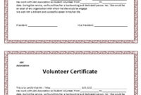 9 Free Sample Volunteer Certificate Templates – Printable in Fresh Volunteer Certificate Templates
