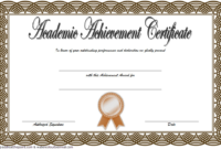 Academic Achievement Award Certificate Template Free 02 In regarding Fresh Certificate Of Academic Excellence Award