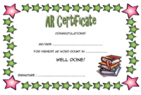 Accelerated Reader Award Certificate Template Free throughout Best Accelerated Reader Certificate Template Free