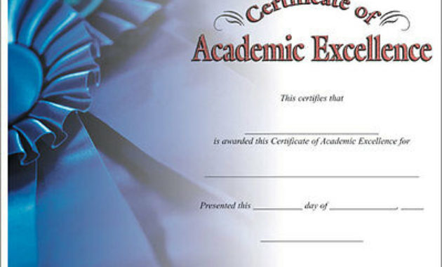 Akademische Excellence Award Certificate, Pack 15 | Ebay pertaining to Unique Academic Excellence Certificate