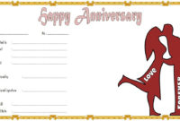 Anniversary Gift Voucher Template Free (Romantic Theme) In with Anniversary Gift Certificate Template Free