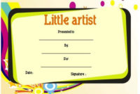 Art Award For Kids | Art Certificate, Certificate Templates within Best Art Award Certificate Template