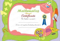 Award Certificate For Mathematics with regard to Math Award Certificate Template