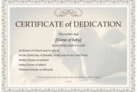 Baby Dedication Certificate Template | Boy Or Girl | Instant Download |  Print At Home | Gift | Baptism | Dedication To The Lord for Best Baby Dedication Certificate Templates