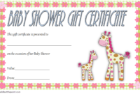Baby Shower Gift Certificate Template Free 3 In 2020 | Gift with Fresh Baby Shower Gift Certificate Template