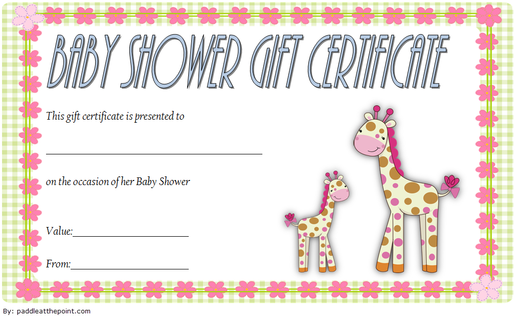 Baby Shower Gift Certificate Template Free 3 In 2020 | Gift with Fresh Baby Shower Gift Certificate Template