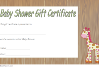 Baby Shower Gift Certificate Template Free 4 | Gift regarding Baby Shower Winner Certificate Template 7 Ideas