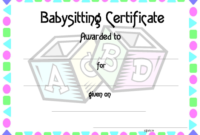 Babysitting Certificate Template Download Printable Pdf in Unique Babysitting Certificate Template