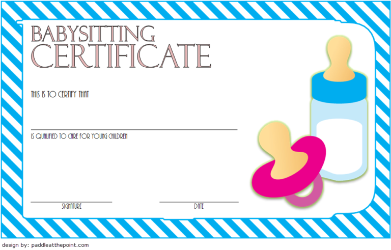 Unique Babysitting Certificate Template Best Templates Ideas