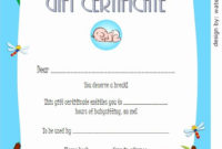 Babysitting Certificate Template Free Unique Babysitting with regard to Babysitting Certificate Template