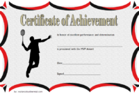 Badminton Achievement Certificate Free Printable 3 In 2020 regarding Best Badminton Certificate Templates