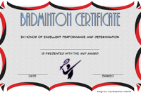 Badminton Certificate Template Free 5 In 2020 | Certificate with Badminton Certificate Template Free 12 Awards