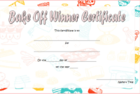 Bake Off Winner Certificate Template Free 1 In 2020 | Bake within Fresh Cooking Contest Winner Certificate Templates