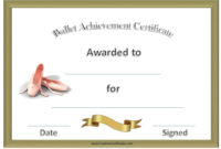 Ballet Certificates | Free Printable Certificate Templates pertaining to Ballet Certificate Template