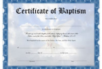 Baptism Certificate – Free Printable – Allfreeprintable regarding Baptism Certificate Template Word Free