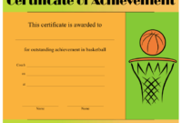 Basketball Achievement Certificate Printable Certificate for Best Basketball Achievement Certificate Templates