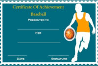 Basketball Achievement Certificate Template | Certificate in Best Basketball Achievement Certificate Templates