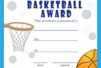 Basketball Certificate Template In 2020 | Free Basketball for Basketball Certificate Templates