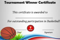 Basketball Tournament Winner Certificate | Basketball Awards intended for Basketball Tournament Certificate Templates