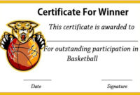 Basketball Winner Certificate | Templates Printable Free intended for Baby Shower Game Winner Certificate Templates