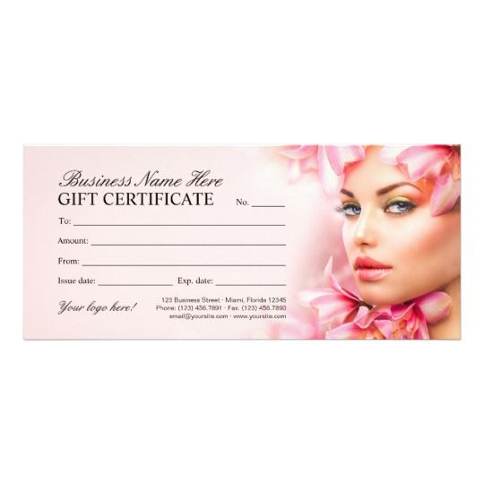 Beauty Salon Gift Certificate | Spa Gift Cards | Zazzle inside Fresh Beauty Salon Gift Certificate