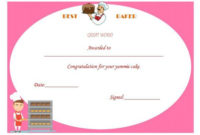 Best Baker Certificate | Cake Competition, Cake, Bake Off pertaining to Bake Off Certificate Template