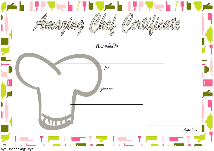Best Chef Certificate Template Free Printable 1 In 2020 with regard to Unique Chef Certificate Template Free Download 2020