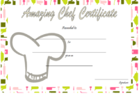 Best Chef Certificate Template Free Printable 1 In 2020 within Certificate Of Cooking 7 Template Choices Free