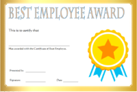 Best Employee Certificate Template 9 In 2020 | Employee for Unique Certificate Of Employment Templates Free 9 Designs
