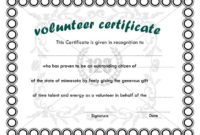 Best Volunteer Certificate Templates Download | Certificate intended for Fresh Outstanding Volunteer Certificate Template