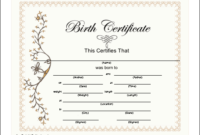 Birth Certificate Printable Certificate | Birth Certificate pertaining to Unique Cute Birth Certificate Template