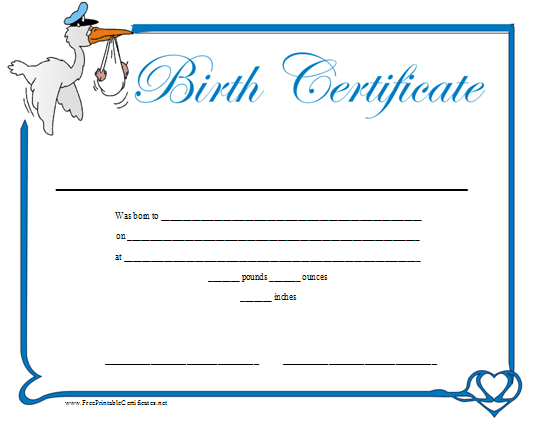 Birth Certificate Printable Certificate | Birth Certificate with regard to Cute Birth Certificate Template