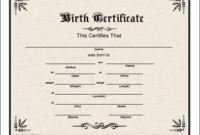 Birth Certificate Printable Certificate | Fake Birth within Fillable Birth Certificate Template