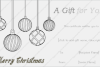 Black And White Christmas Gift Template In 2020 | Christmas with regard to Christmas Gift Templates Free Typable