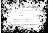 Black And White Gift Certificate Template Free In 2020 for Unique Gift Certificate Template In Word 10 Designs