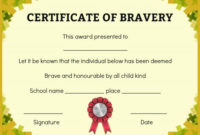 Bravery Certificate: 12 Free Printable Templates To Reward with regard to Bravery Award Certificate Templates