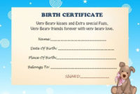 Build A Bear Birth Certificate | Birth Certificate Template regarding Best Amazing Teddy Bear Birth Certificate Templates Free