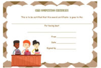 Cake Competition Certificates | Cake Competition, Recipe regarding Fresh Bake Off Certificate Template
