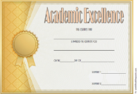 Certificate Of Academic Excellence Award Free Editable 1 In with regard to Fresh Math Certificate Template 7 Excellence Award