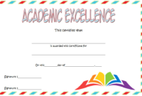 Certificate Of Academic Excellence Award Free Editable 3 with regard to Certificate Of Academic Excellence Award